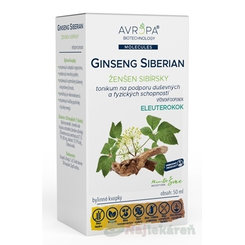 AVROPA Ginseng Siberian bylinné kvapky na podporu psychickej a fyzickej energie 50ml