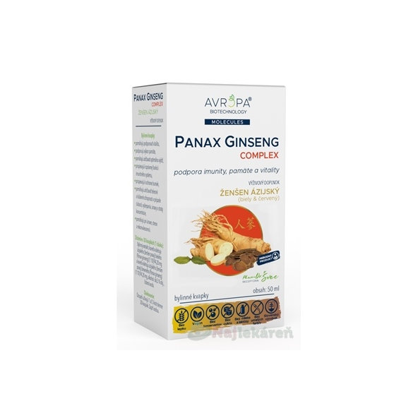AVROPA PANAX GINSENG Complex bylinné kvapky 50ml