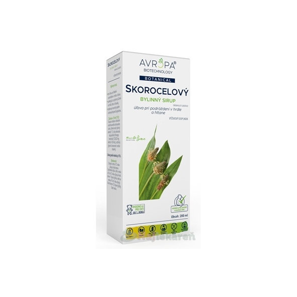 AVROPA Skorocelový bylinný sirup 200ml