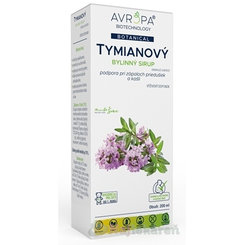 AVROPA Tymianový bylinný sirup proti kašlu 200ml