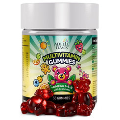 Adelle Davis MULTIVITAMIN GUMMIES+Omega+glucans želatínové medvedíky banán-čučoriedka 30ks