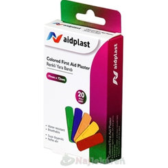 Aidplast Farebná náplasť vodeodolná 1,9x7,2cm 20ks