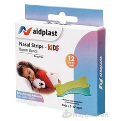 Aidplast Nosové pásiky pre deti náplasť na uľahčenie dýchania od 5-12 rokov 12ks
