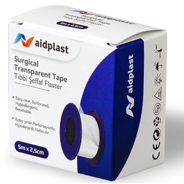 Aidplast Priehľadná porézna náplasť na cievke 5mx5,2cm 1ks