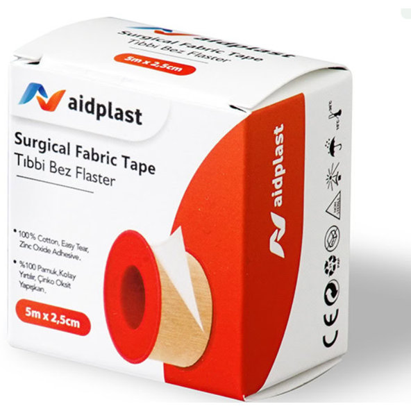 Aidplast Textilná bavlnená náplasť na cievke 5mx2,5cm 1ks