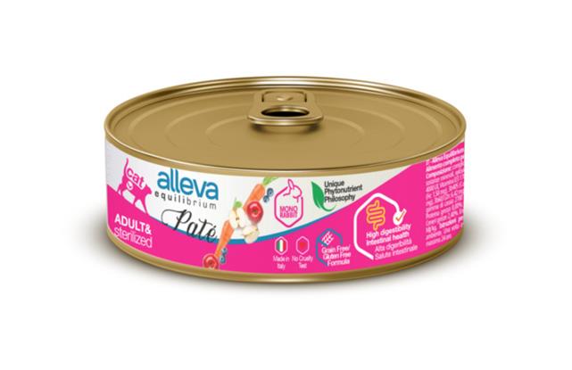 Alleva Equlibrium Sterilized pate Rabbit 85 g