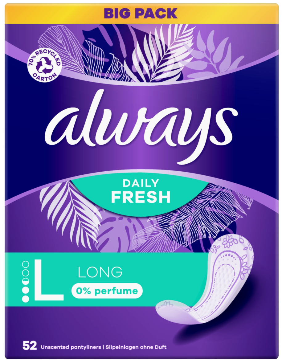 Always Intímky Daily Fresh Long 52 ks