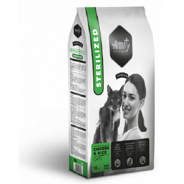 Amity CATS Premium STERILIZED Chicken and Rice granule pre kastrované mačky 10kg