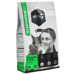 Amity CATS Premium STERILIZED Chicken and Rice granule pre kastrované mačky 1,5kg