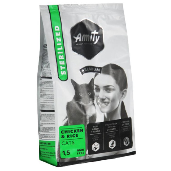 Amity CATS Premium STERILIZED Chicken and Rice granule pre kastrované mačky 1,5kg
