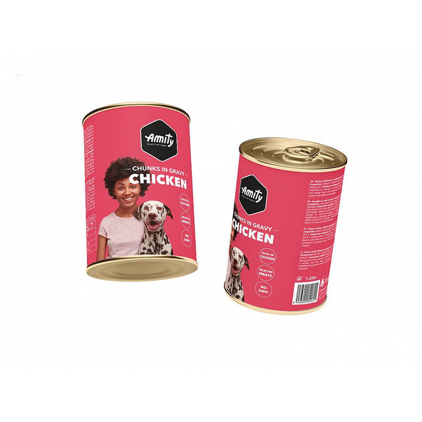 Amity dog konzerva kuracie kúsky v omáčke 415g