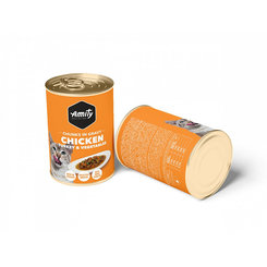 Amity cat konzerva kuracie kúsky morka so zeleninou v omáčke 415g