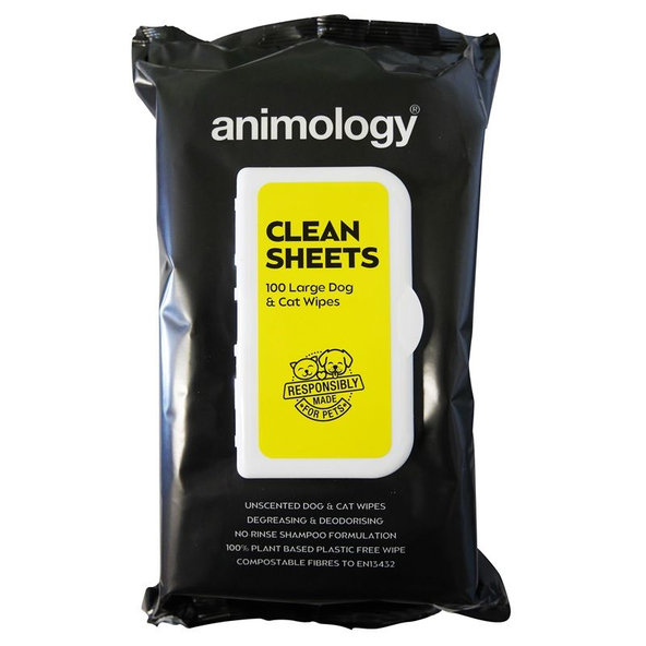 Animology Clean Sheets čistiace utierky pre psov a mačky 100 ks