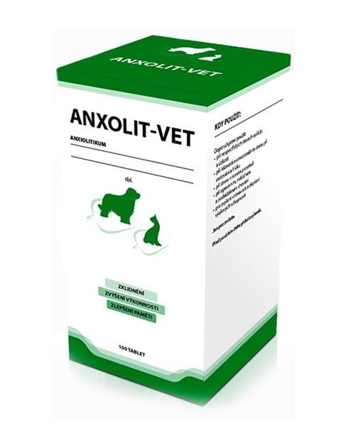 Anxolit Vet tablety proti úzkosti a depresiám pre psy a mačky 100 tabliet