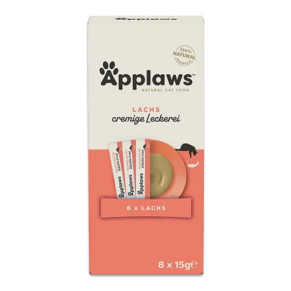 Applaws Cat Treat Salmon puree pochúťka 8 x 15 g