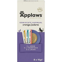 Applaws Cat Treat Variety selection puree pochúťka 8 x 15 g