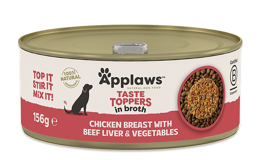 Applaws Dog Taste Toppers in Broth konzerva Chicken Liver Veg 156 g