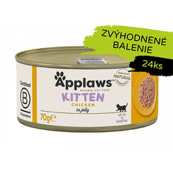 Applaws Kitten Chicken in Jelly konzerva 24 × 70 g