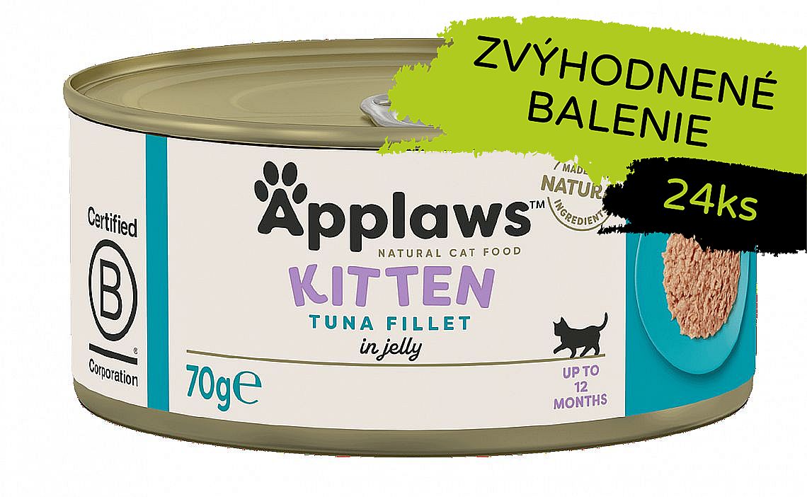 Applaws Kitten Tuna filet in jelly konzerva 24 x 70 g