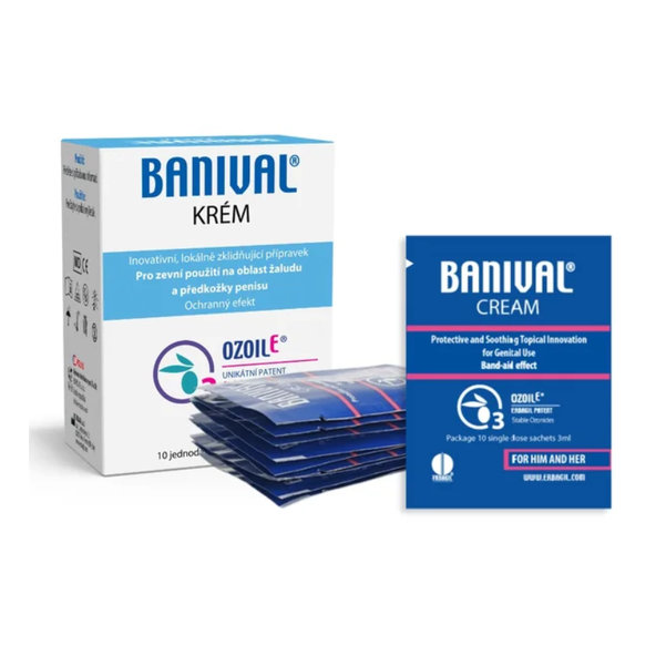 BANIVAL krém (na balanopostitidy, OzoilE) vrecká 10x3ml (30 ml)