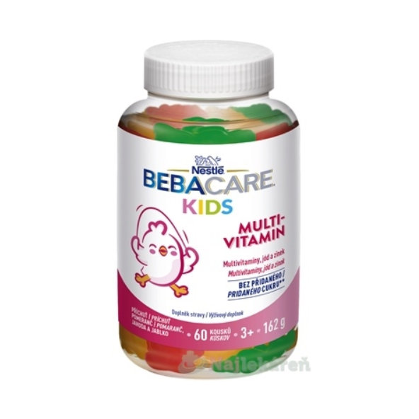 BEBACARE KIDS MULTIVITAMIN želé medvedíky príchuť pomaranč jahoda a jablko 60ks