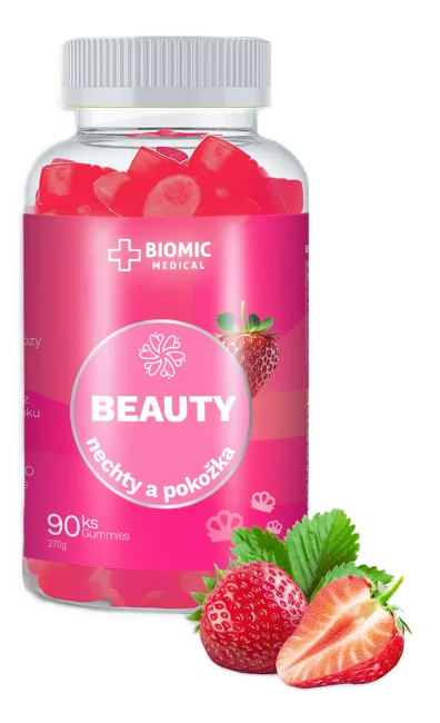 BIOMIC BEAUTY jahoda 90 želé cukríkov