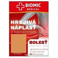 BIOMIC HREJIVÁ NÁPLASŤ s kapsaicínom 12x18cm 1ks