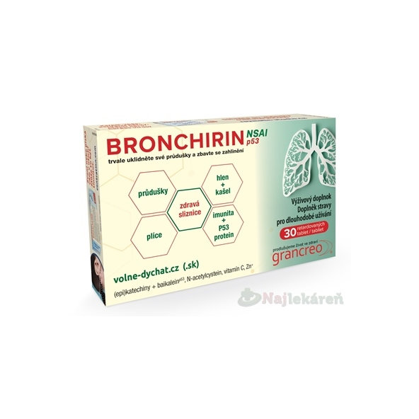 BRONCHIRIN pre zdravé priedušky bez hlienov, 30tbl
