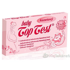 Baby Top Test tehotenský kazetový jednokrokový 1+1 zadarmo 2ks