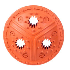 Barry King hračka pre psy - disk na maškrty oranžový 11cm