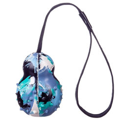 Barry King hračka pre psy - granát na šnúrke modrý L 10x8cm