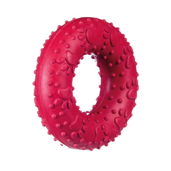 Barry King hračka pre psy - kruh červený M 9cm
