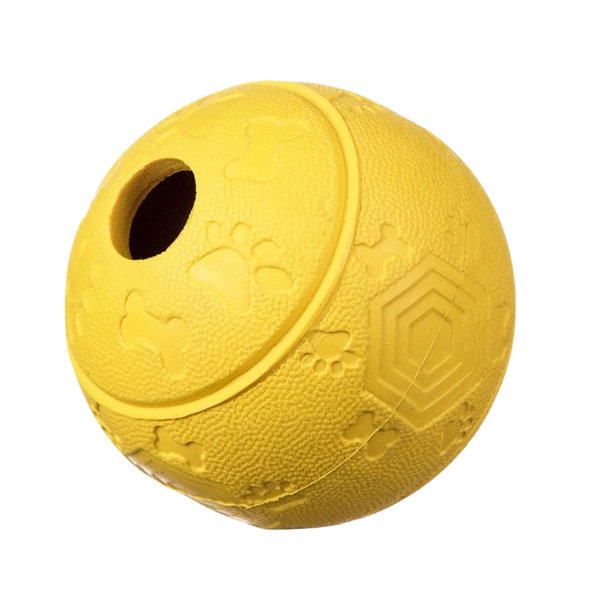 Barry King hračka pre psy - lopta na maškrty žltá M 8cm