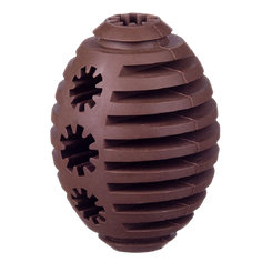 Barry King hračka pre psy - lopta rugby na maškrty kávová L 13cm