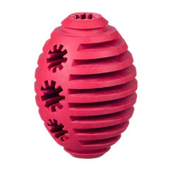 Barry King hračka pre psy - lopta rugby na maškrty červená S 18cm