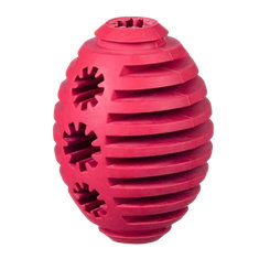 Barry King hračka pre psy - lopta rugby na maškrty červená M 11cm