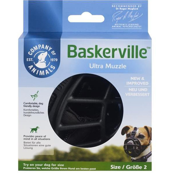 Baskerville plast čierny náhubok pre psy veľ. 2