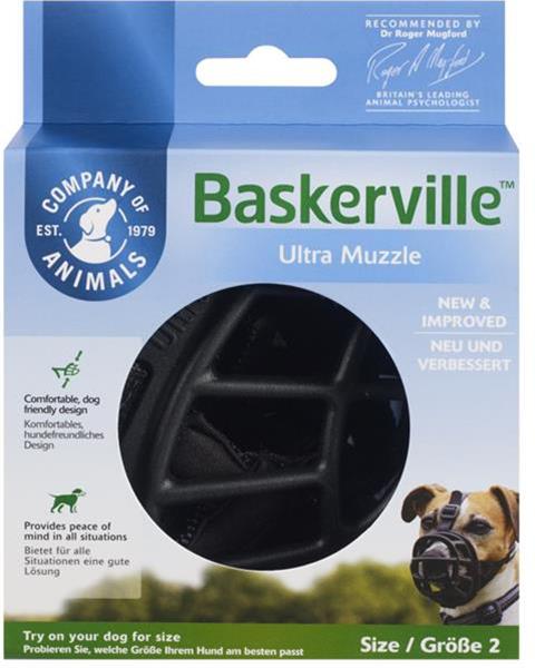 Baskerville plast čierny náhubok pre psy veľ. 2