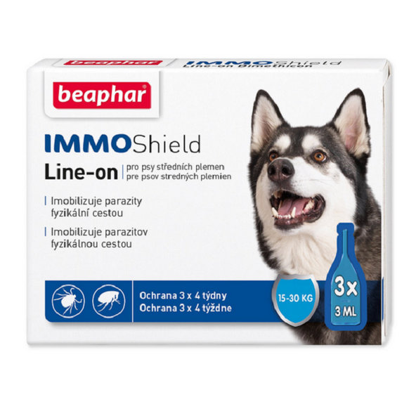 Beaphar Line-on IMMO Shield M antiparazitná pipeta pre psy 3x3 ml