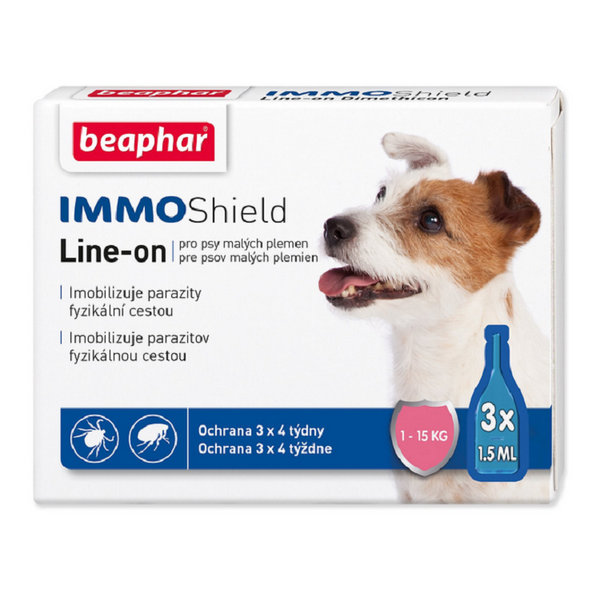 Beaphar Line-on IMMO Shield S antiparazitná pipeta pre psy 3x1,5ml