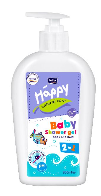 BELLA HAPPY Gél umývací Natural Care na telo a vlasy 300 ml
