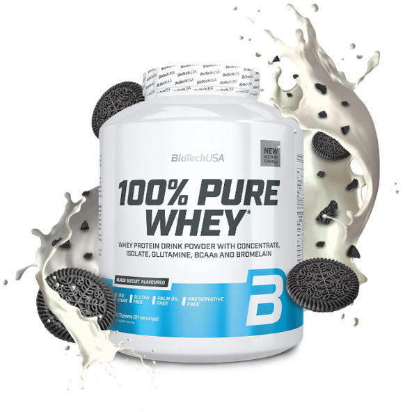 BioTech USA 100% Pure Whey Black Biscuit 2270g