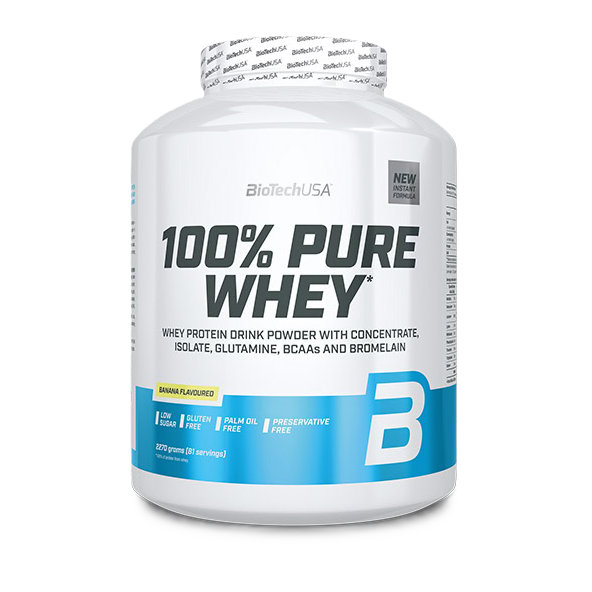 BioTech USA 100% Pure Whey Banán 2270 g