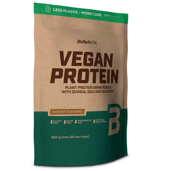 BioTech USA Vegan Protein Lieskový oriešok 500 g