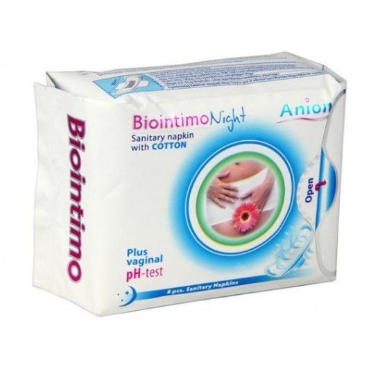 Biointimo Anion nočné vložky s krídielkami DUOPACK 2x8 ks