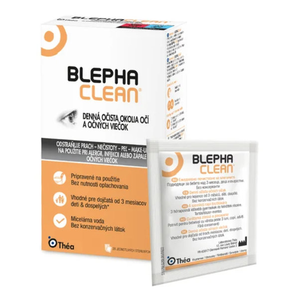 Blephaclean sterilné obrúsky na hygienu viečok a rias 20ks