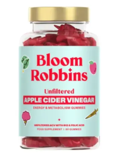 Bloom Robbins Energy & Metabolism Gummies Apple Cider Vinegar žuvacie mäkké tobolky na podporu trávenia 286 g kúpite na Najlekaren.eu