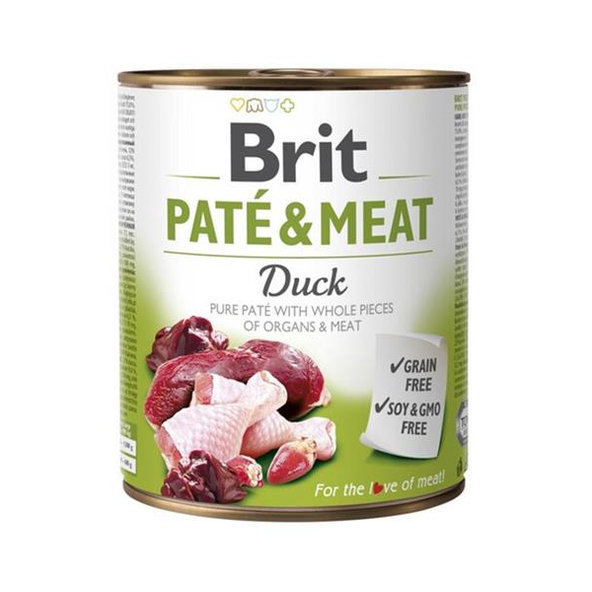 Brit Paté & Meat Duck konzervy pre psy 6x800g