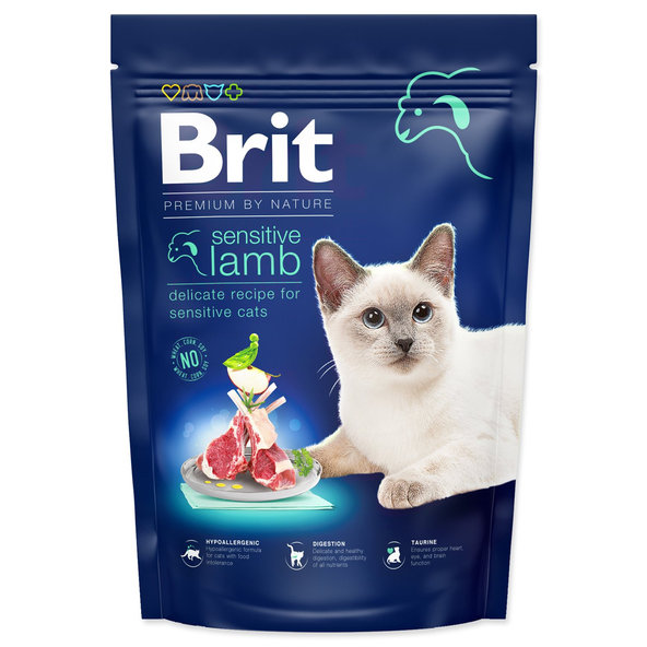 Brit Premium by Nature Cat sensitive Lamb granule pre mačky - jahňa 800 g
