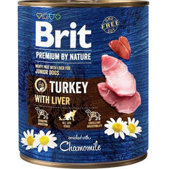 Brit Premium by Nature dog Turkey with Liver konzerva pre psy 6x800g